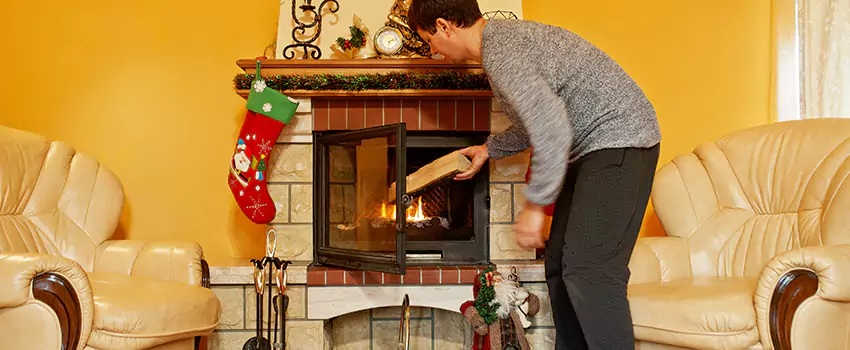 Rusted Metal Fireplace Restoration in Minot, North Dakota